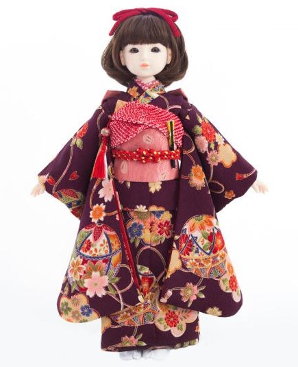球体関節人形aya】 着物9点セット(鞠に桜・紫)｜DOLK（ドルク）