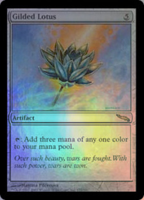 MTG 金粉の睡蓮 エアリスの花 レインボウ・フォイル Gilded Lotus MTG