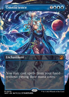 MTG 全知 Omniscience 拡張アート 2枚 MTG 全知 Omniscience 拡張