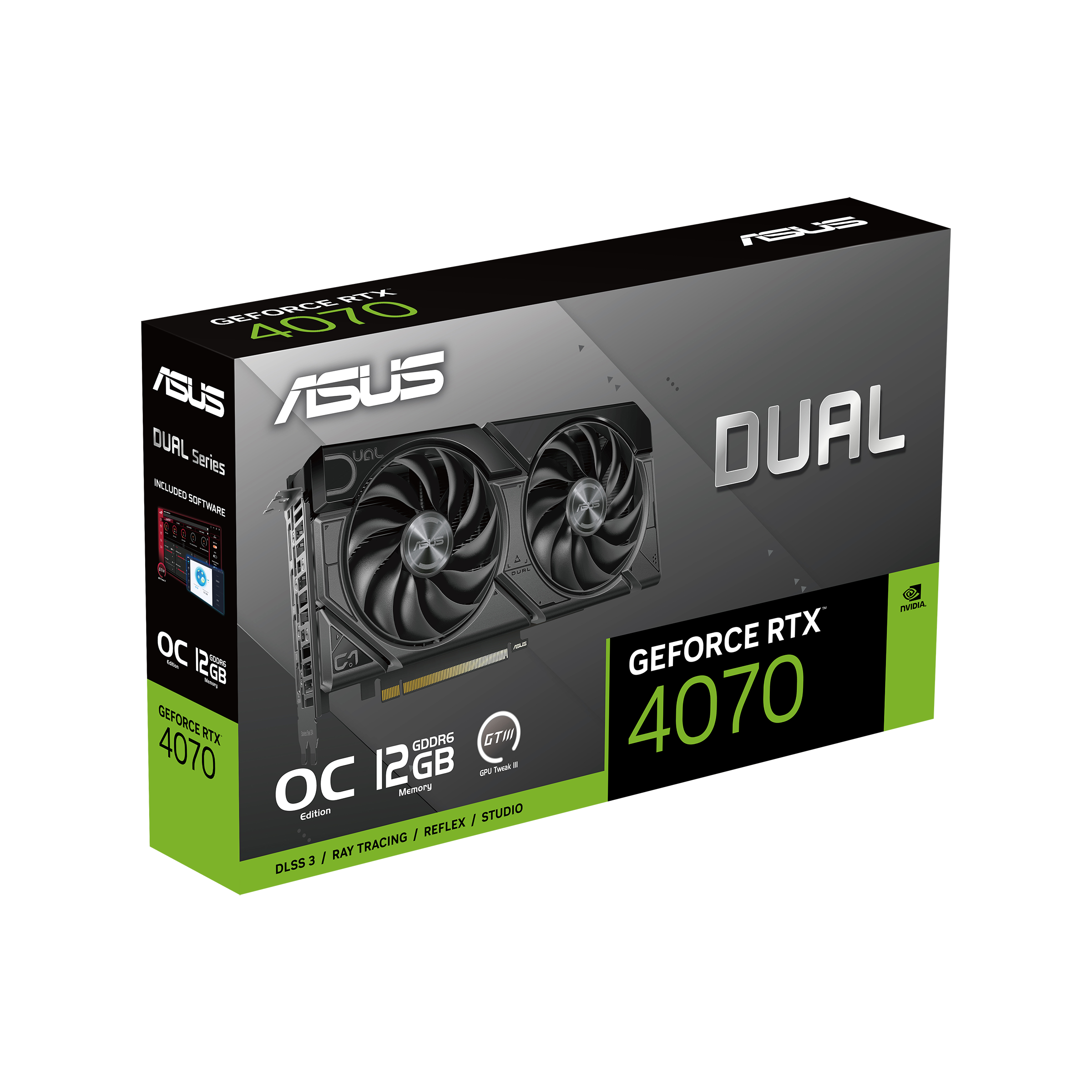 ASUS Dual GeForce RTX™ 4070 EVO OC Edition 12GB GDDR6