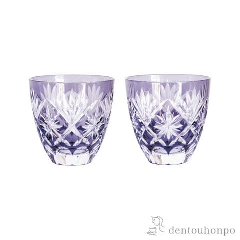 dショッピング |江戸切子 江戸紫切子 ぐい呑星切子 ペア ( 田島硝子 木