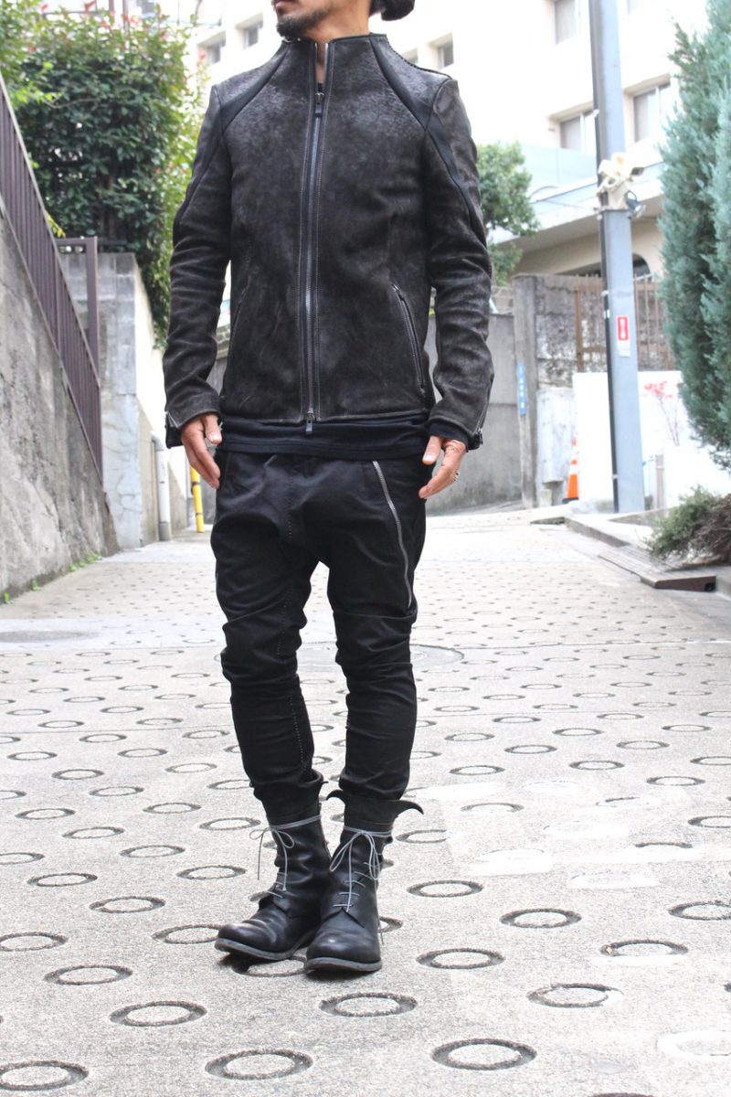 11613V-41153. 18SS. Horse Butt Leather No Collar Zip/F Moto Spiral