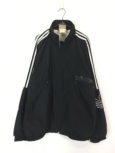 古着 80s adidas 裏地 天竺 3ライン クレイジー ナイロン ジャケット
