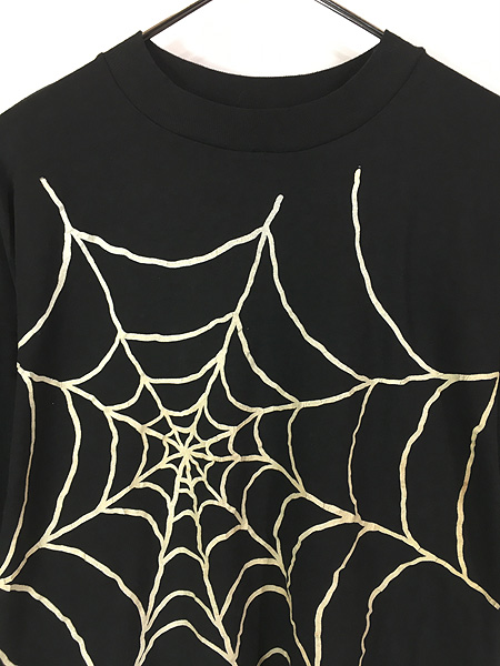 古着 80s USA製 Hallmark クモの巣 スパイダー ウェブ パキ綿 Tシャツ
