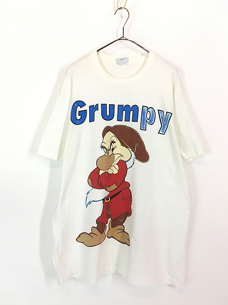 古着 90s Disney 白雪姫 7人の小人 Grumpy おこりんぼ BIG プリント T