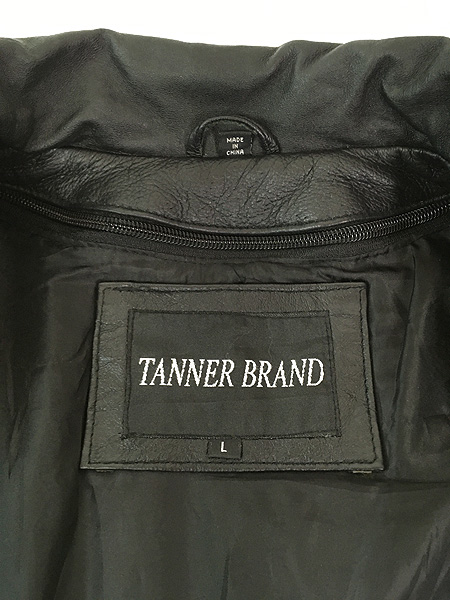 古着 TANNER BRAND アメリカ 南軍旗 サザンクロス レベルフラッグ 本革
