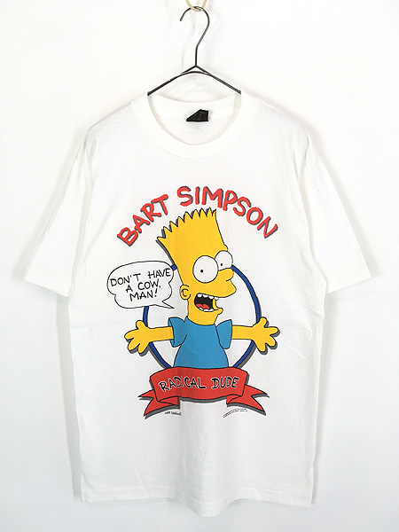 古着 90s USA製 The Simpsons シンプソンズ バート BIG プリント T