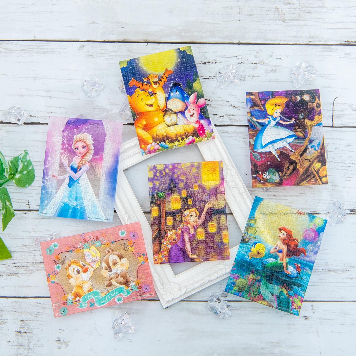 イーゼル付きの小さなクリアジグソーパズル！やのまん ディズニー