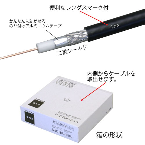 4K8K対応＞5C 同軸ケーブル＜白＞100m巻: |e431（いいしざい） ネット