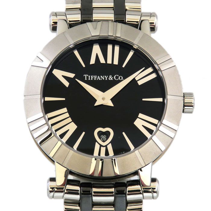 新品] ティファニー Z13001111A10A00Aブラック ステンレス デイト表示