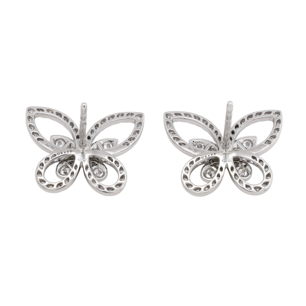中古] グラフ バタフライシルエット ダイヤモンド ピアス RGE879