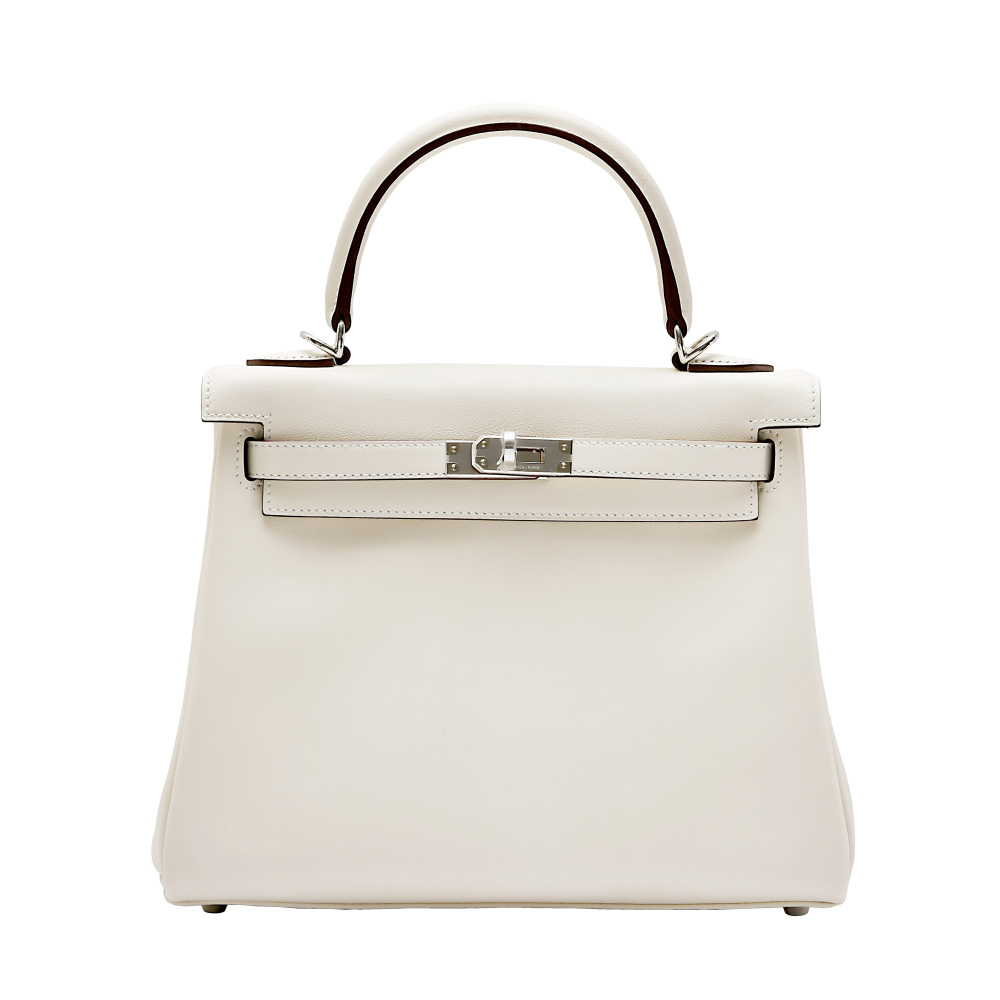 未使用] エルメス ケリー25 スイフト クレ 内縫い シルバー金具 B刻印