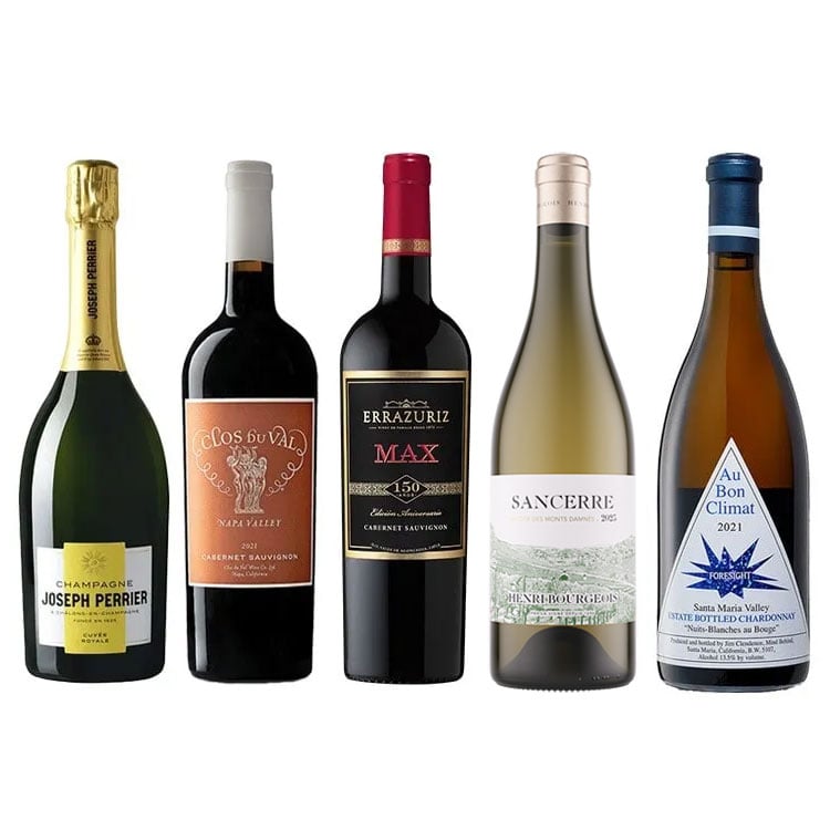 JALファーストクラスシャンパーニュ入り 世界のワイン厳選アソート5本