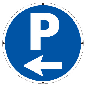 サインタワー丸表示板 887－702L P左矢印 | 【ミドリ安全