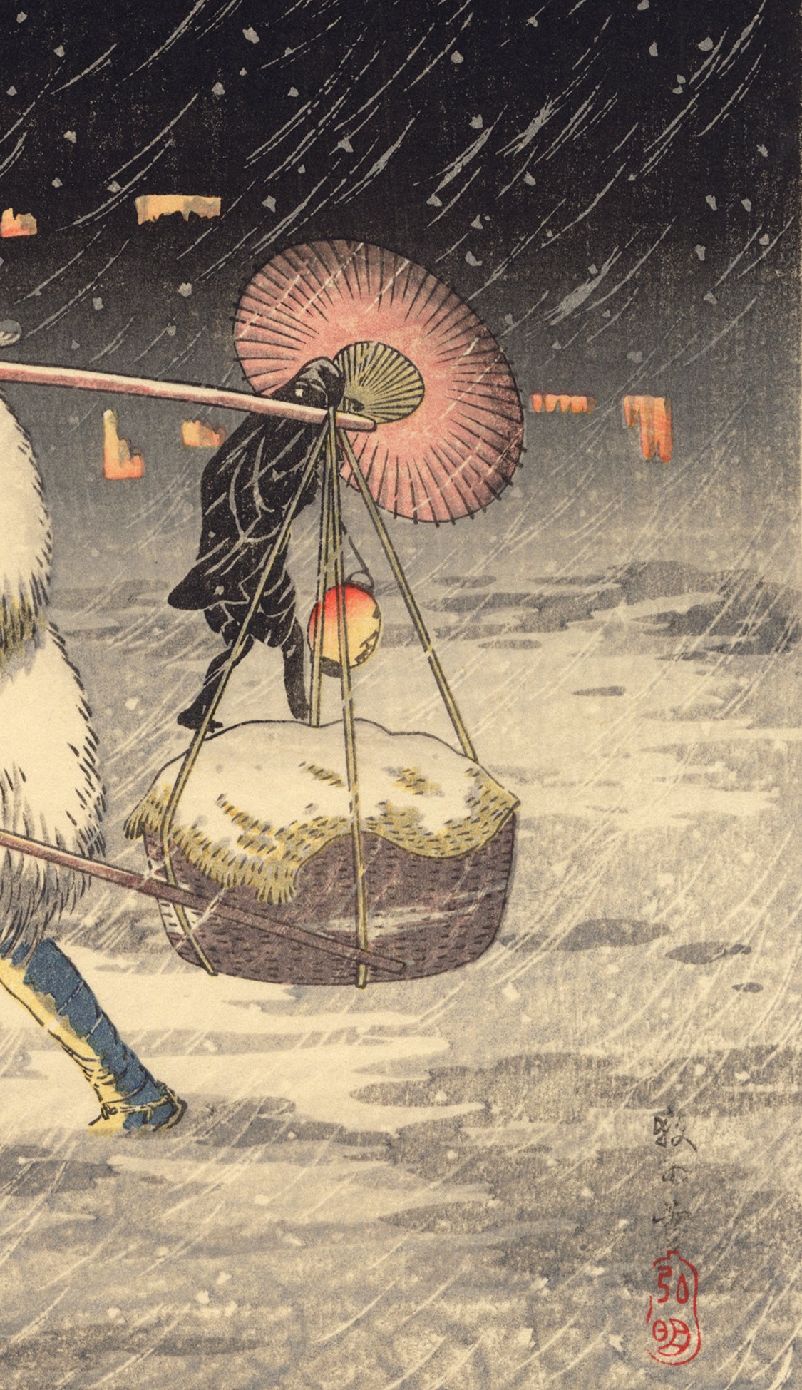 高橋松亭弘明：夜の雪（売り切れ） – Egenolf Gallery Japanese Prints