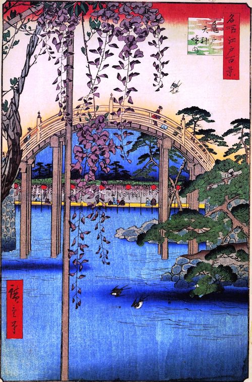 名所江戸百景』「亀戸天神境内」（歌川広重 画） - 江戸ガイド｜江戸ガイド