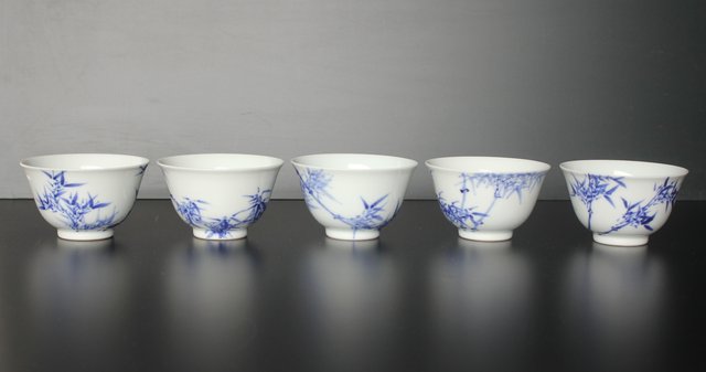 初代 三浦竹泉 青華漢詩竹図 茶器 茶瓶 急須 P033｜骨董店 のびる 古