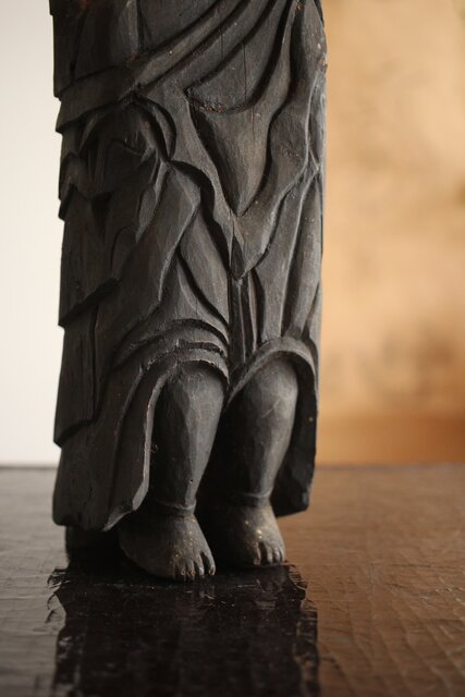 開運 鐘，南無大聖不動明王 鉄製，時代物，古美術品 骨董品