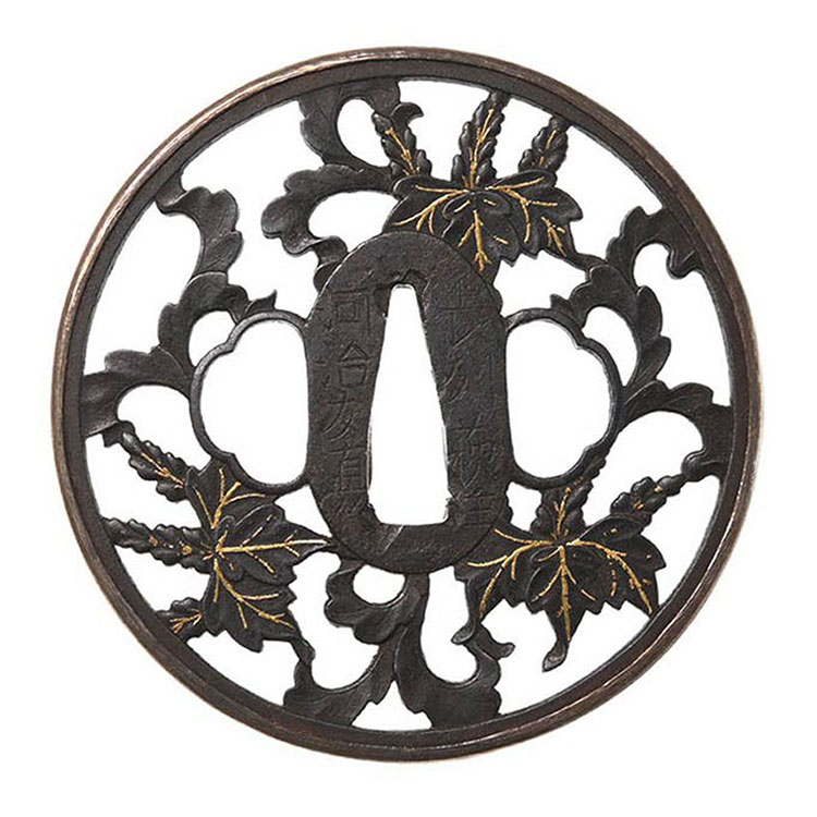 長州 萩 友直 桐紋唐草鍔/鐔 ｜日本刀販売は永楽堂