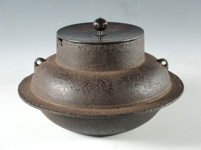 オンライン 茶釜。 茶釜 茶道一式 釜師 佐藤浄清造 桐文平丸釜（共箱