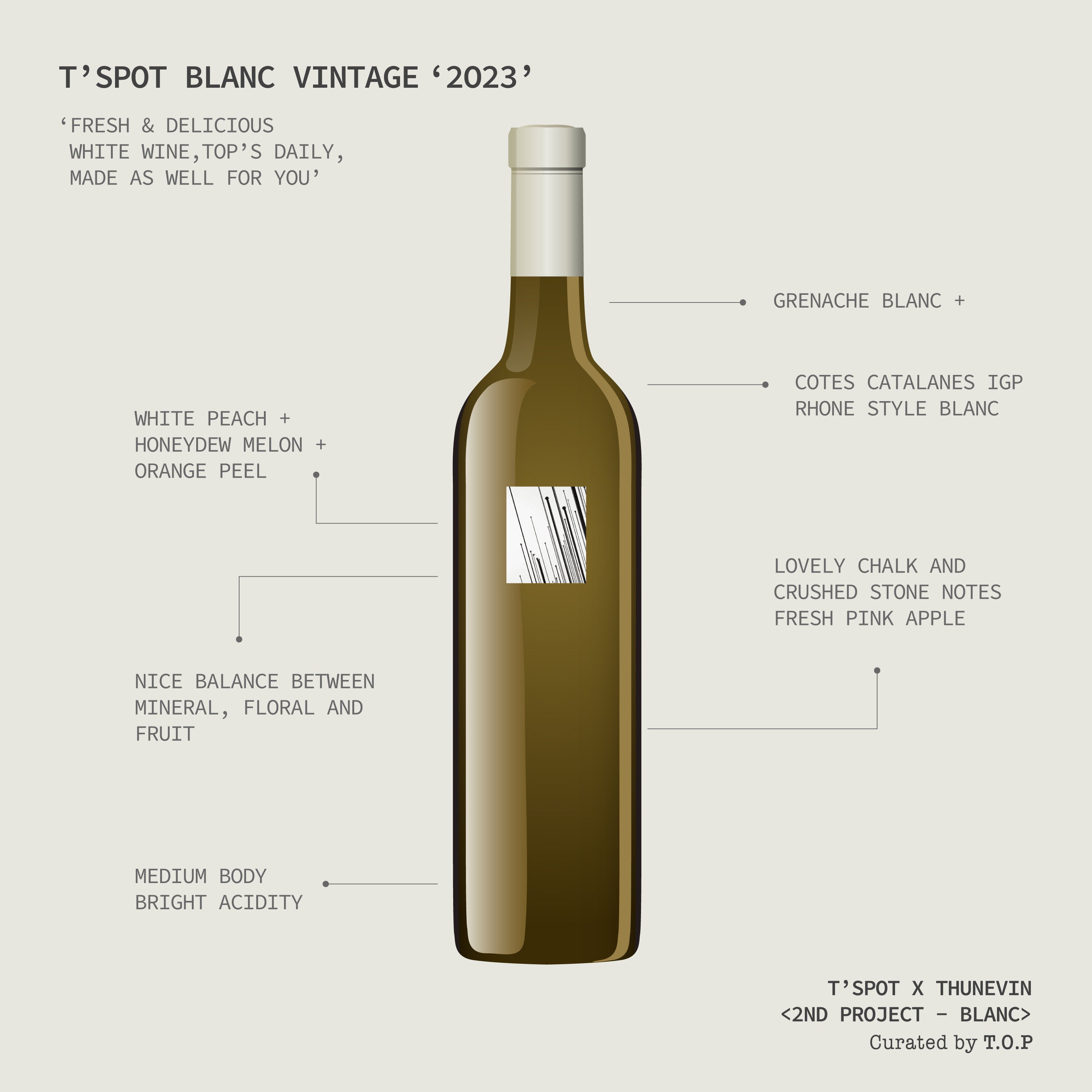 T'Spot Blanc IGP Côtes Catalanes 2023 – TSPOT Wine