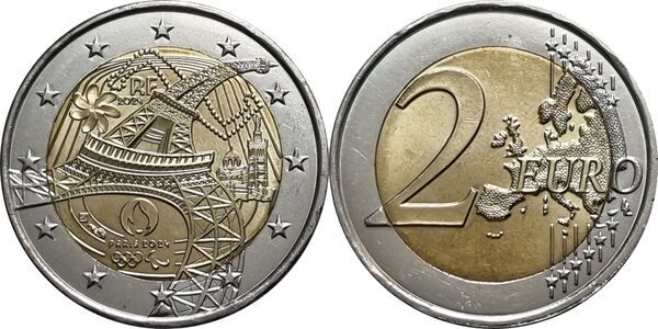 2 Euros (JO 2024 Paris) - France – Numista