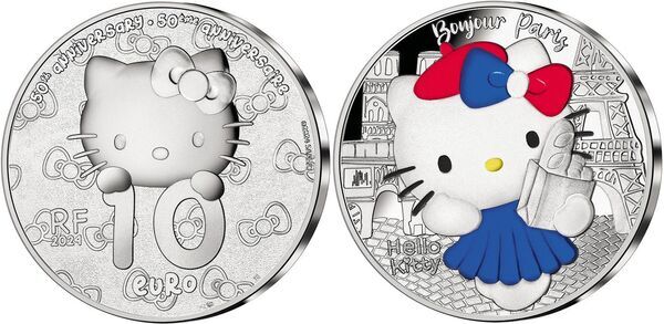 10 Euros (Hello Kitty, France) - France – Numista
