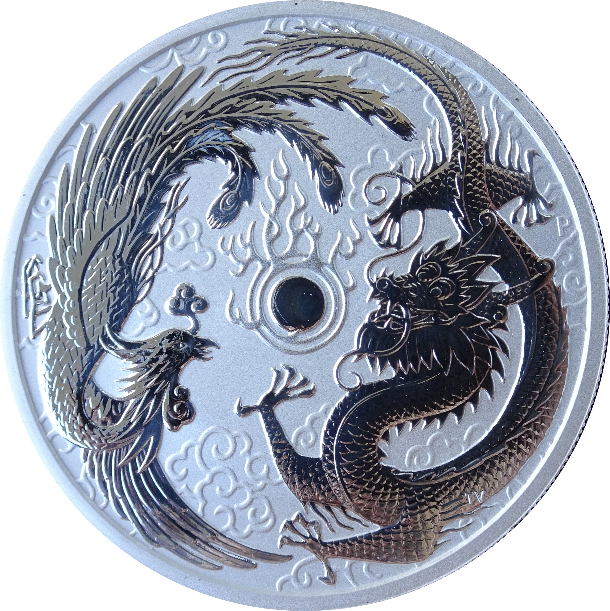 2017 オーストラリア 1ドル ドラゴンとフェニックス 銀貨 a1301