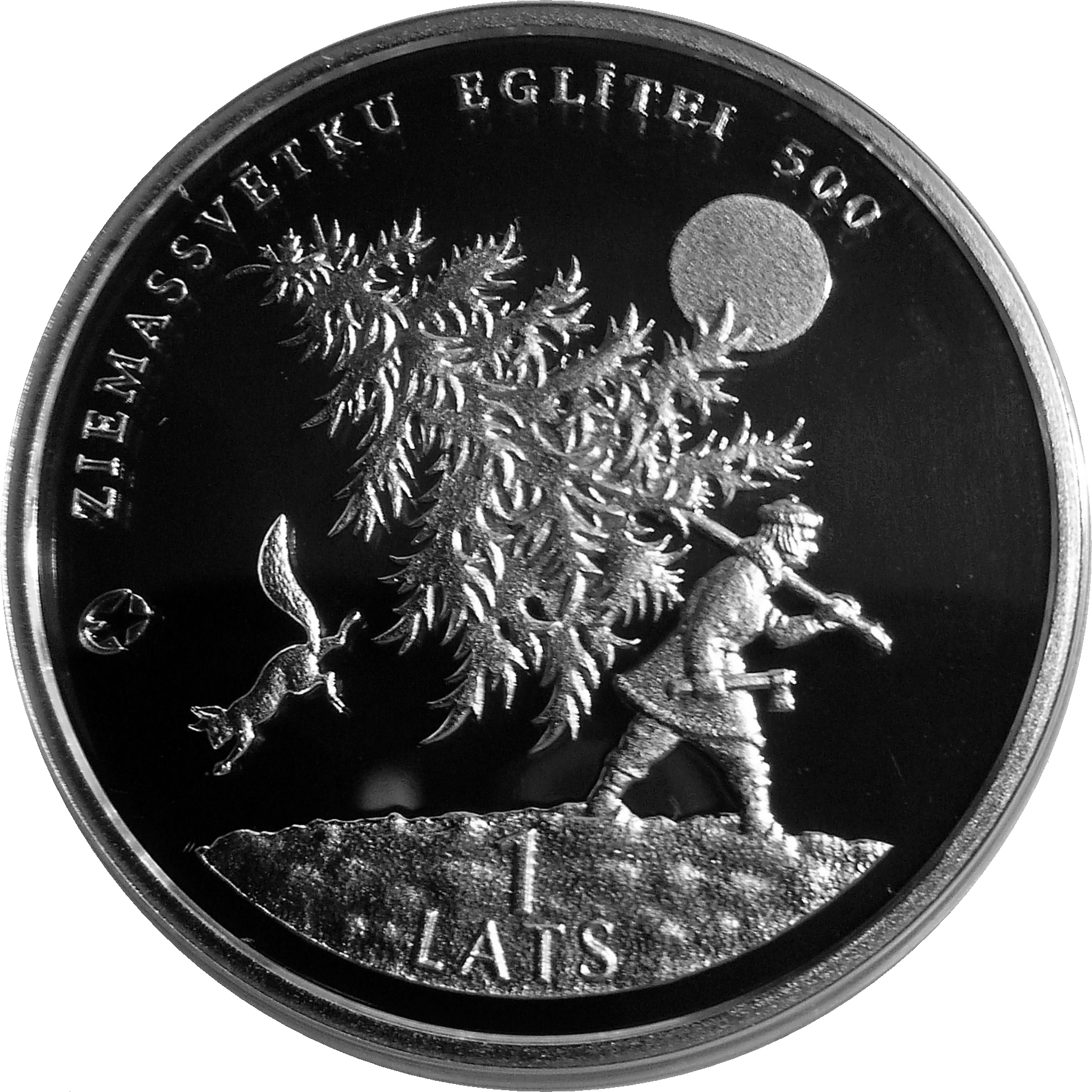 1 Lats (Christmas tree) - Latvia – Numista