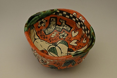 深見文紀 No.059005 藍鉄漫画織部ぐい呑 | えにし庵