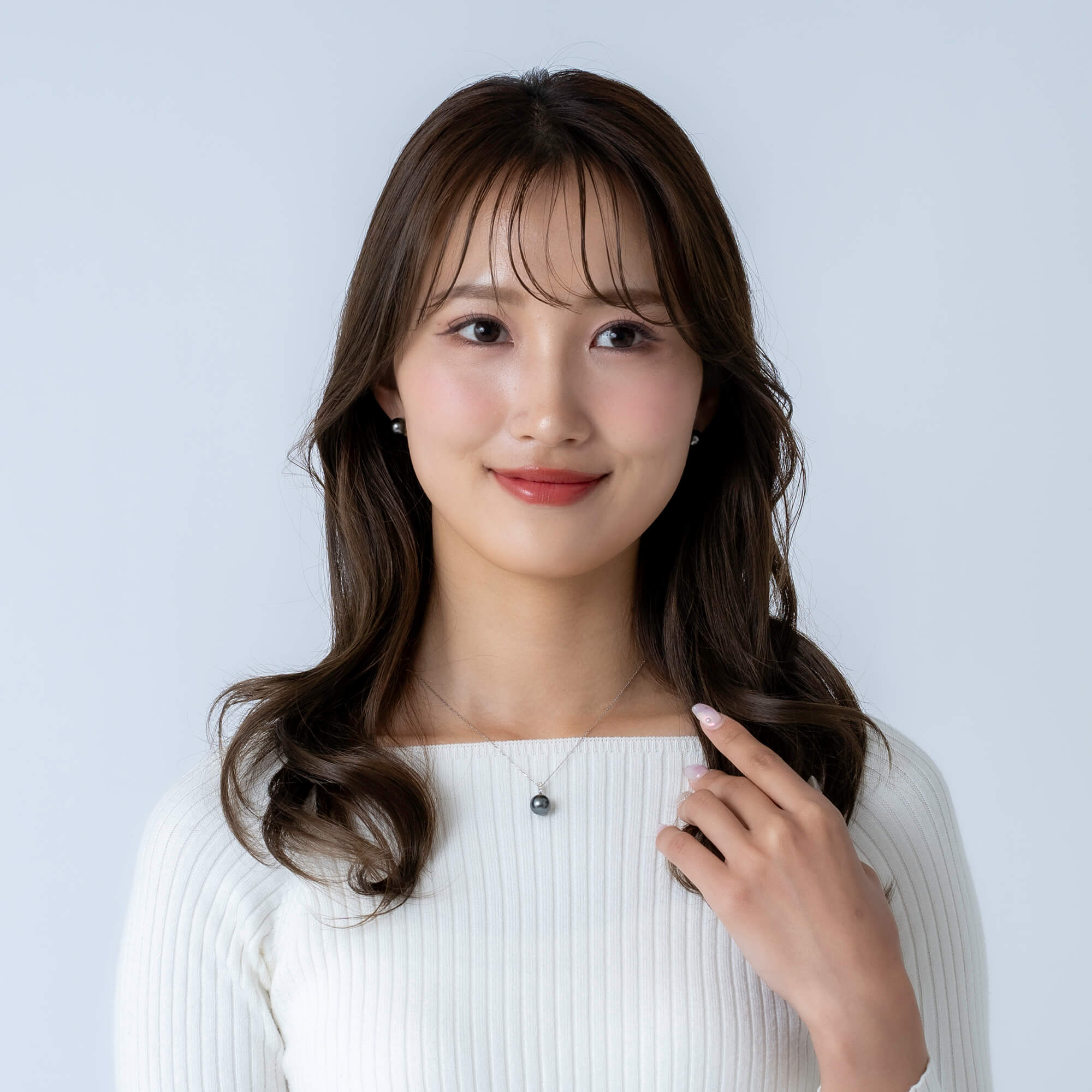 星朧】ブラックパール ダイヤモンド プラチナ ペンダント｜無調色 黒蝶