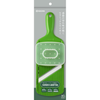 京セラ セラミックスライサー（厚み調節機能付き）ボタニカグリーン