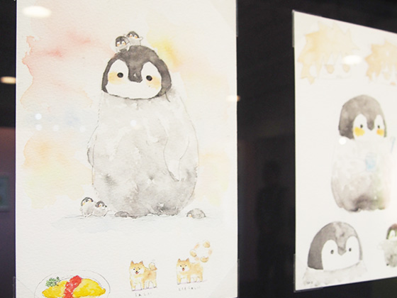 コウペンちゃん複製原画『みんなで準備中』 コウペンちゃん複製原画