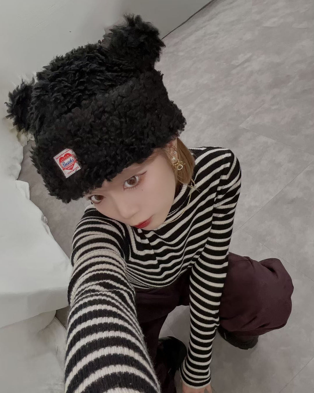 BASICKS耳付き黒ニット帽 BASICKS | Bear Beanie - black – FAB4