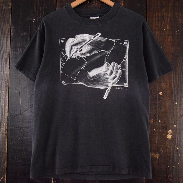 90's M.C. Escher USA製 騙し絵アート T-shirt90年代 エッシャー
