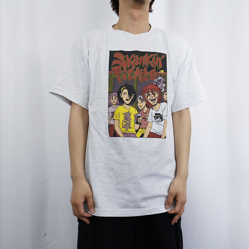 90年代 90s スカンキンピックル 音楽 ミュージック グレー 霜降り 半袖