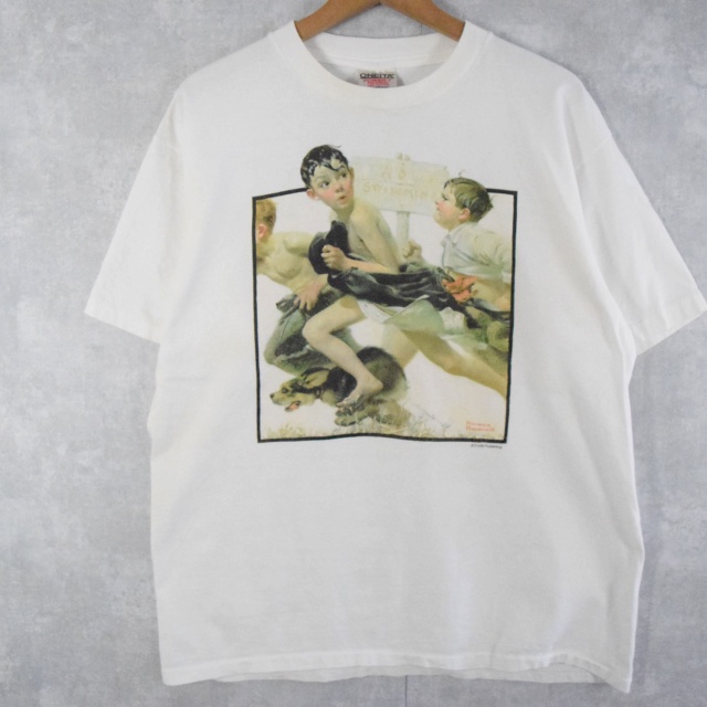 バ*カ様 90s ノーマンロックウェル vintageアートtシャツ 90s