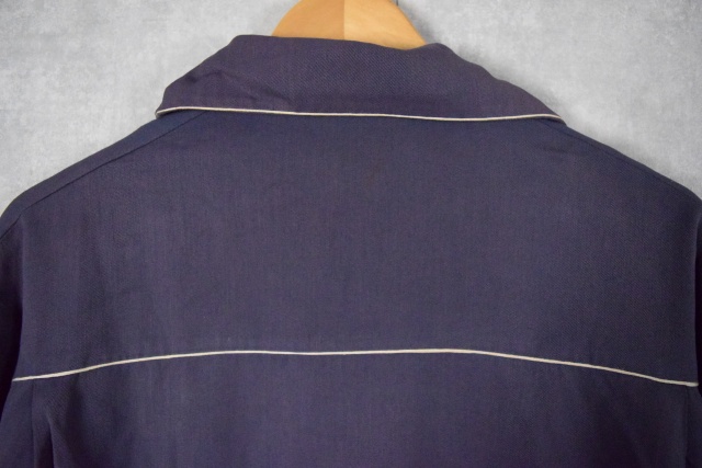 50年代 50s ナス紺 ネイビー ギャバジャン レーヨンギャバジン