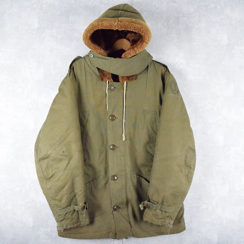 米軍☆B-11 フライトジャケット☆実物☆サイズ40☆裏ボア☆フード付き