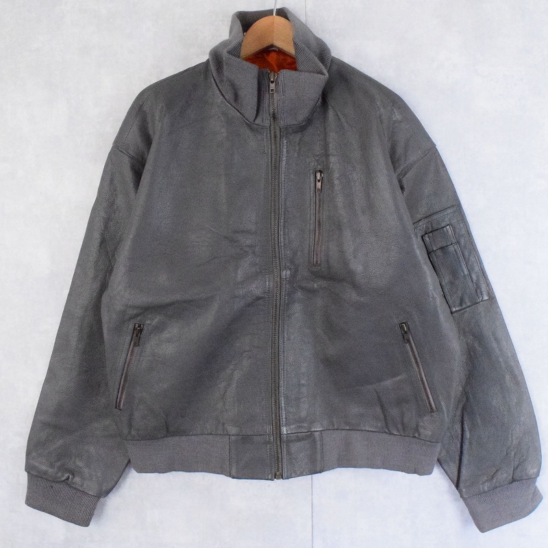 80s 80年代 ドイツ軍 ジャーマンミリタリー レザージャケット 革ジャン