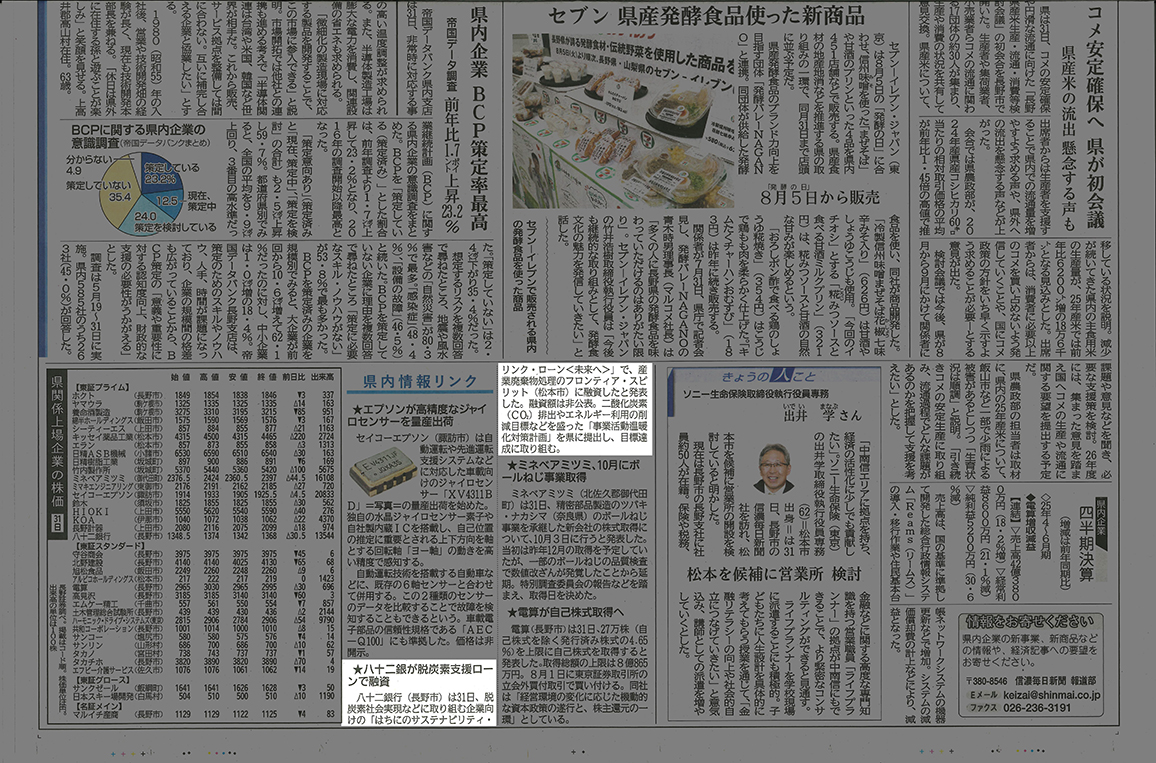 八十二銀行SLL（サステナビリティリンクローン）の第1号となりました