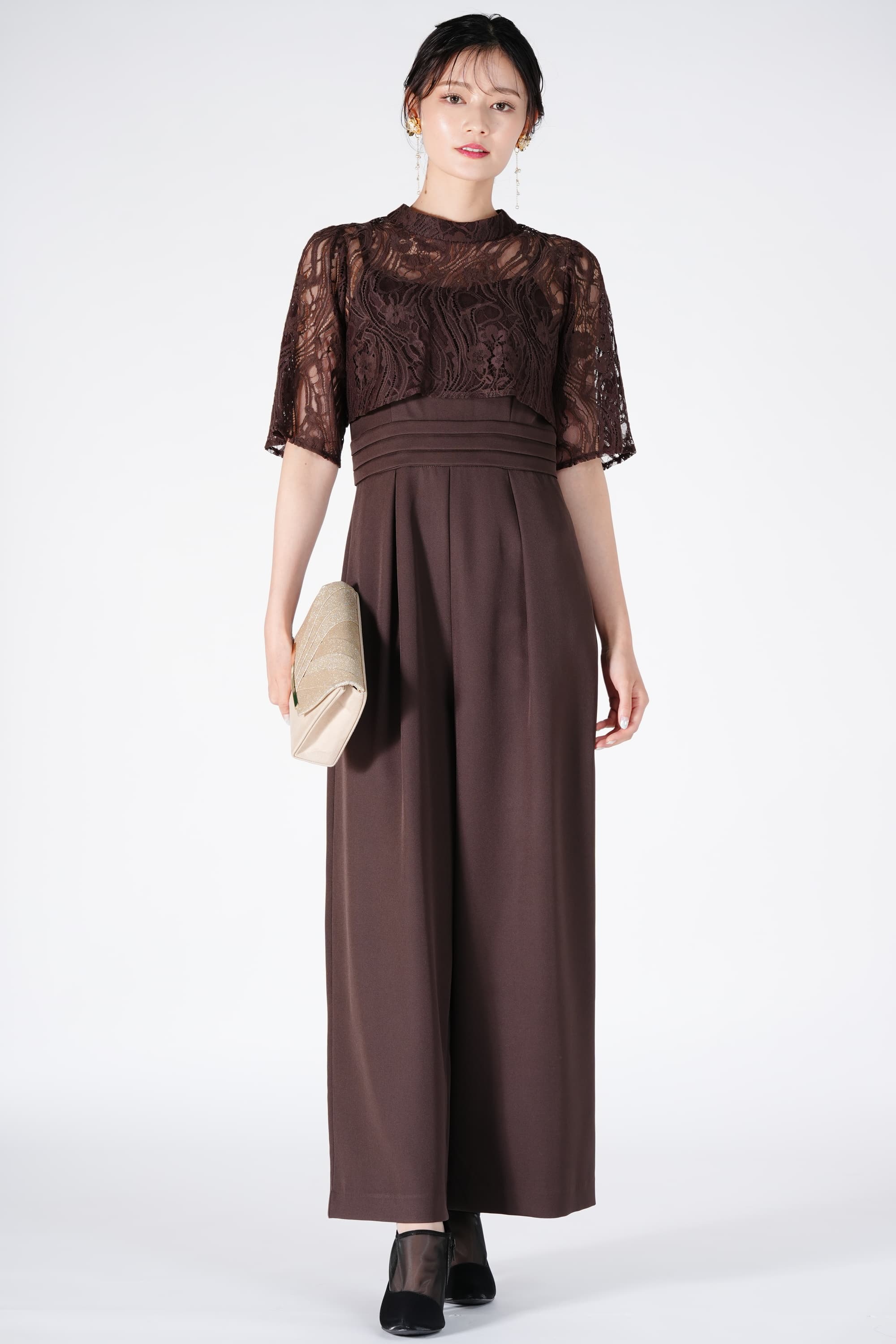 epic day レースボレロ付きブラウンパンツドレス (M) をレンタル