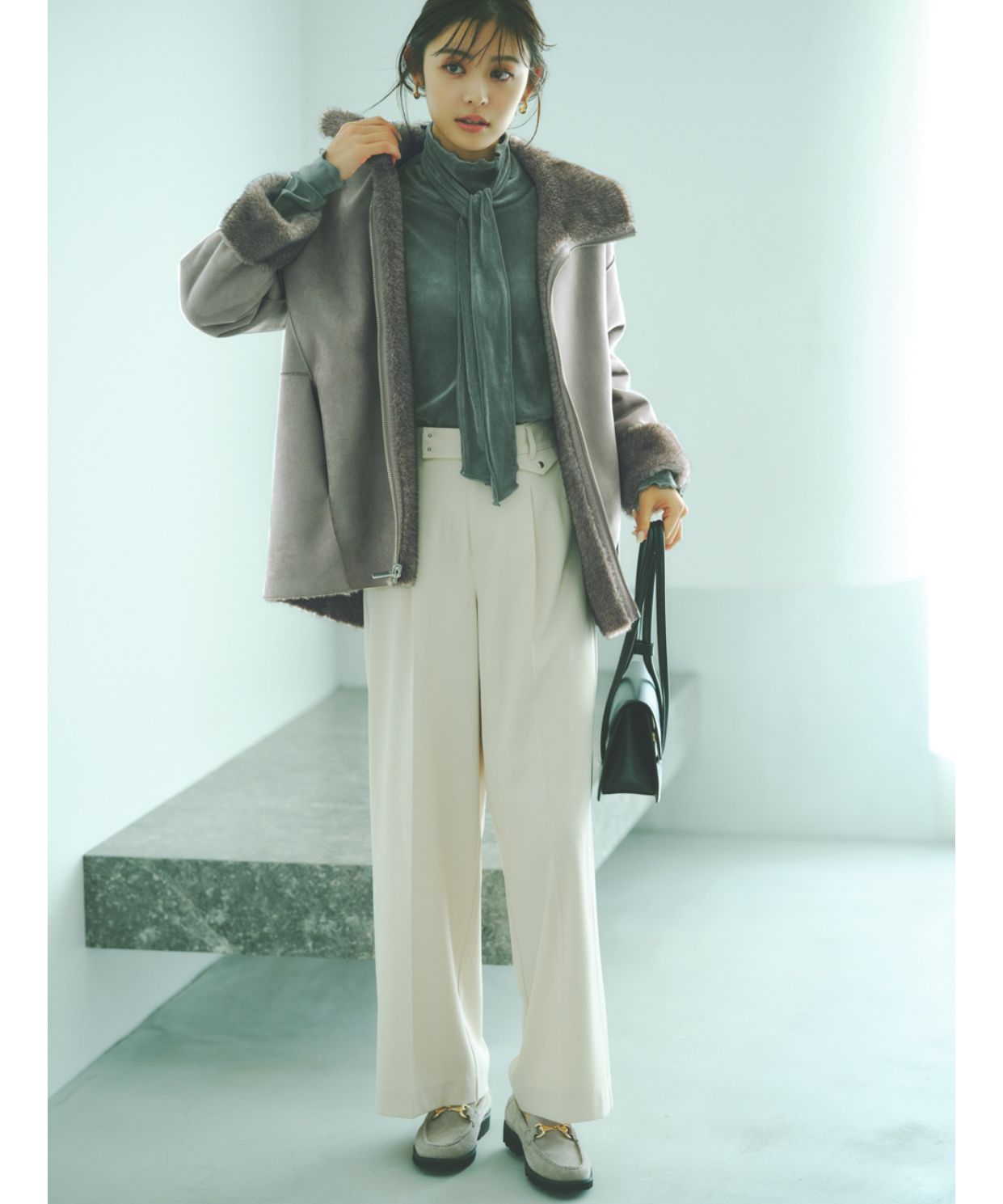 シアーフロッキーボウタイカットソープルオーバー｜Stola.（ストラ