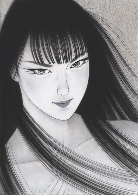 人物画 版画 鶴田一郎 美人画 額付き 手描き 肉筆 人物画 版画 鶴田一郎