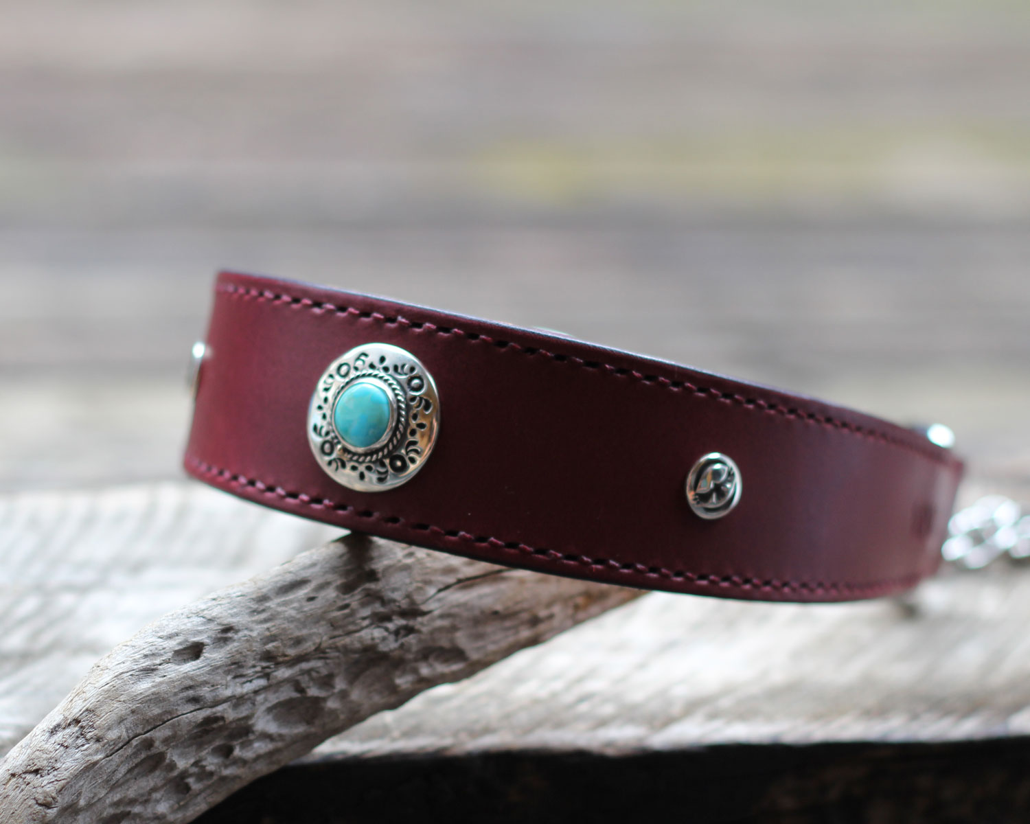 パラコード首輪 ハーフチョーク お花3色 No.0144 パラコード首輪