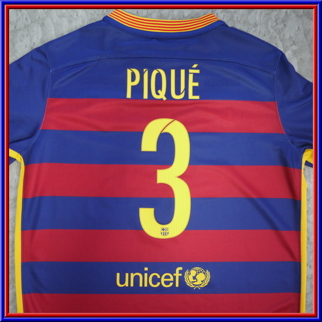 即発送可】 バルセロナ 15/16 ジェラール・ピケ 公式ユニフォーム
