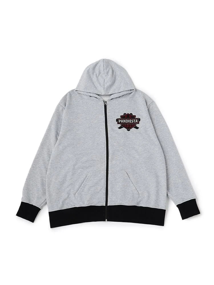 ブラック 【PANDIESTA JAPAN】バイカーパンダフルZIPパーカー