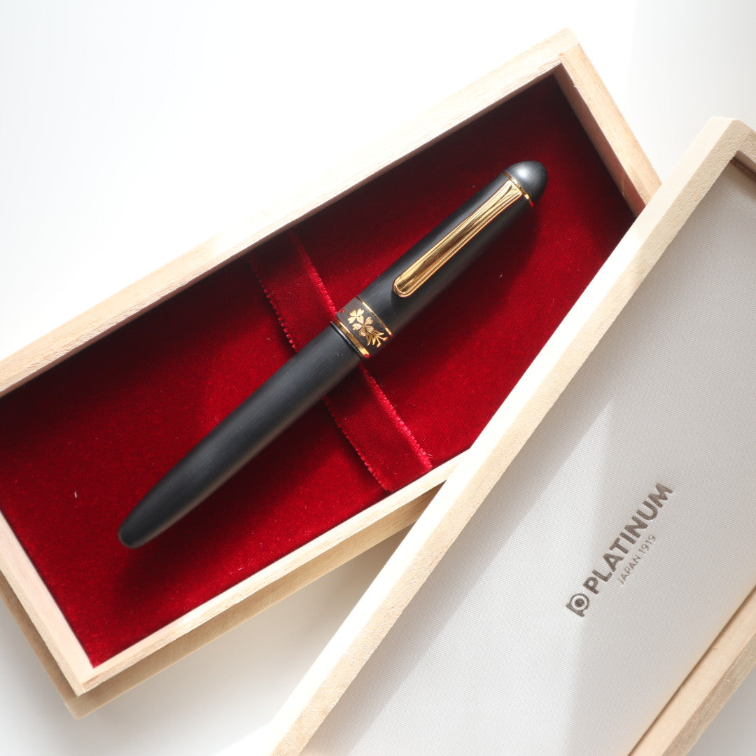 PE1226□プラチナ万年筆 万年筆 #3776 光助作 肥後象嵌 箱付き PE1226