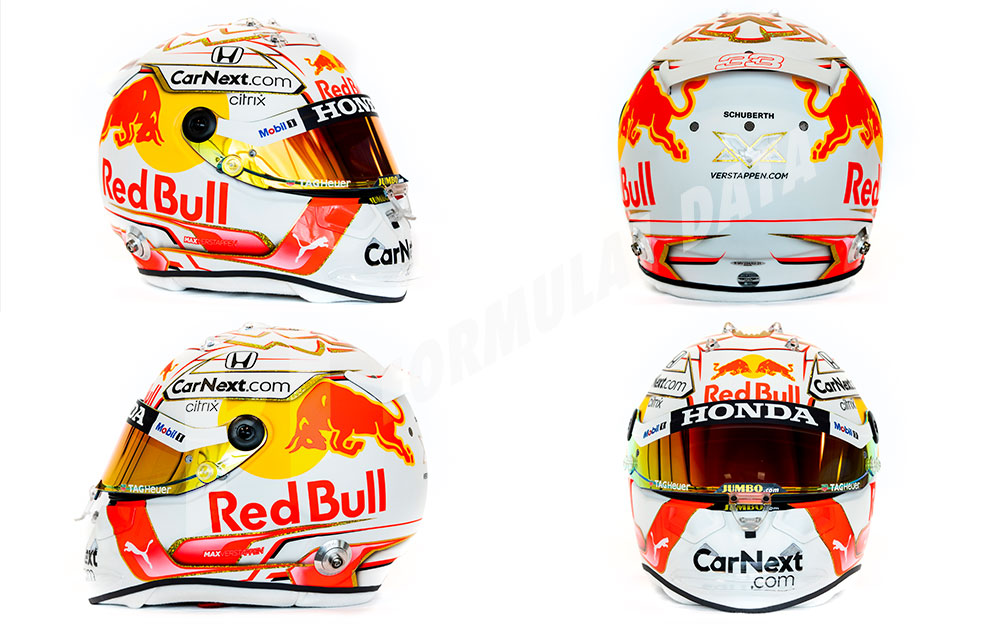 2021 レッドブル ホンダ F1 フェルスタッペン ブラジル1/2ヘルメット