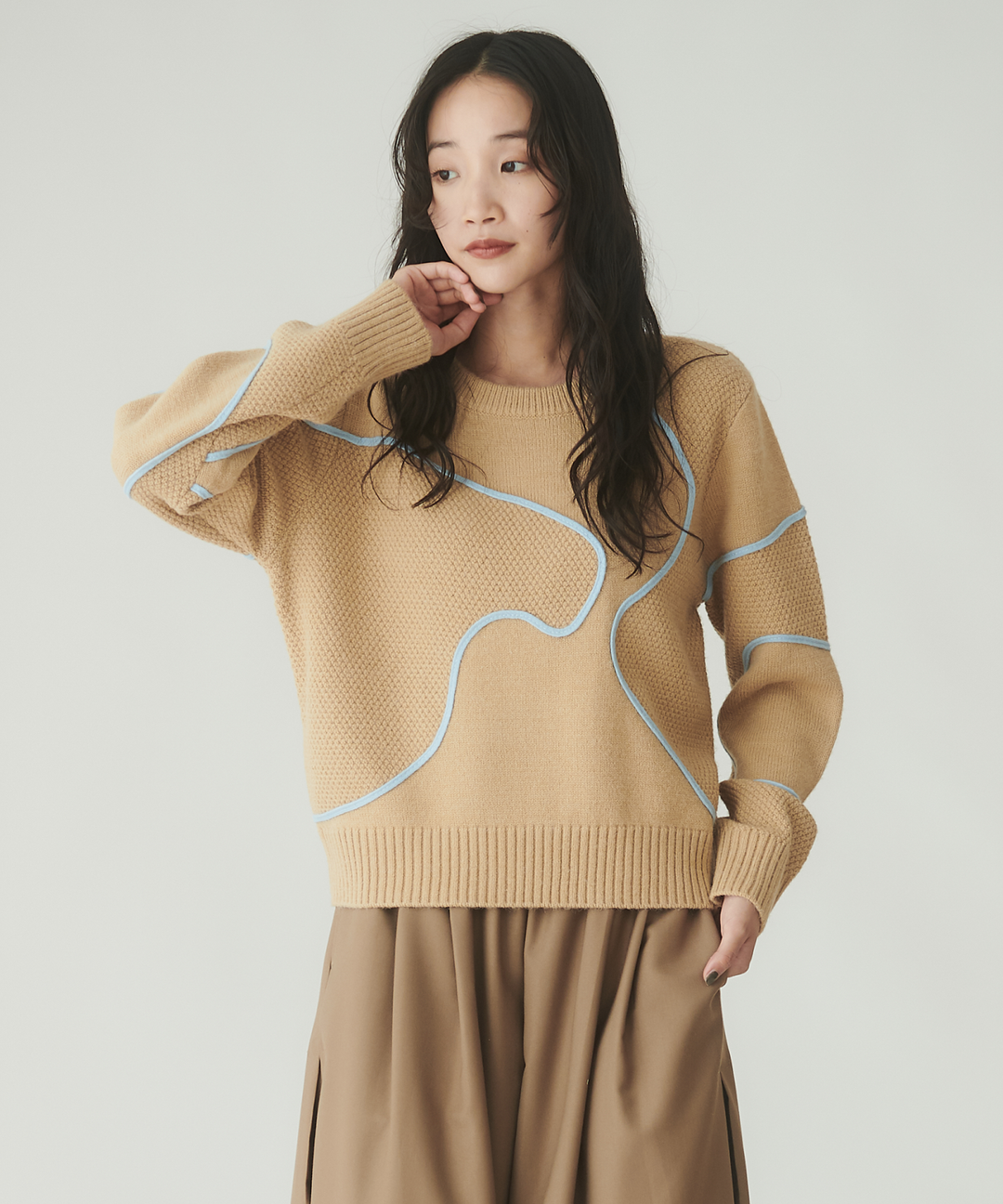 コードエンブロイダリーニット – FACE SANS FARD